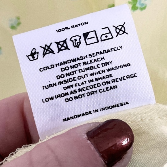 Faithfull the Brand Rare Aubrie Wrap Bow skirt in Bisset Yellow Aqua floral Sz S - Picture 15 of 16